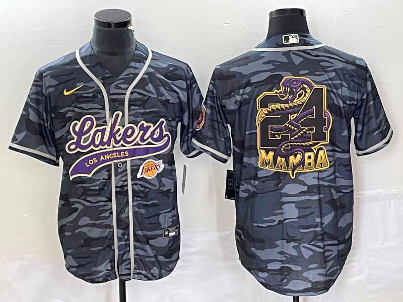 Men Los Angeles Lakers Blank Camo 2023 Nike Co Branding Game NBA Jersey